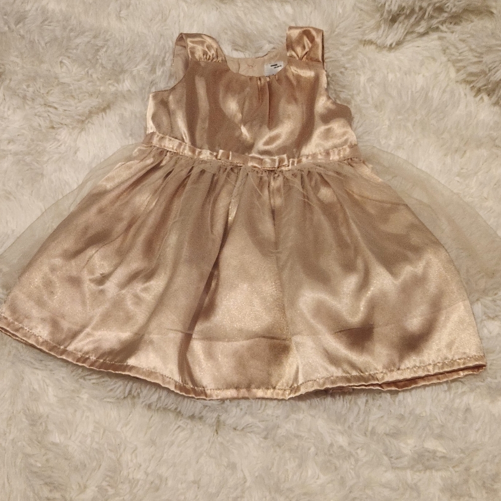 Carter's 6 months Ballerina Pink Chamagne Dress with Tule EUC